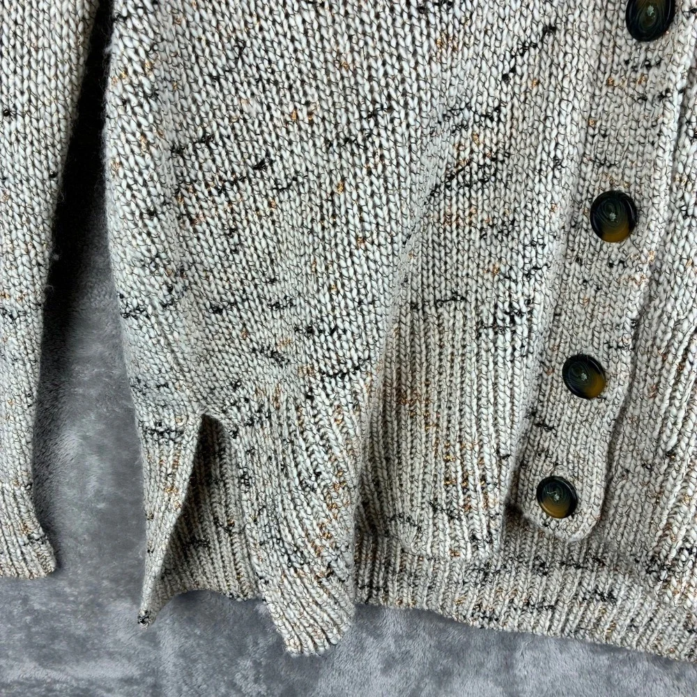 NWT Lane Bryant Cardigan Sweater Removable Faux Fur Trim 18/20 Chunky Wool Blend